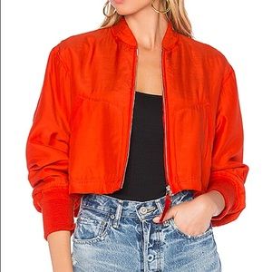 T by Alexander Wang | Orange Bomber Jacket